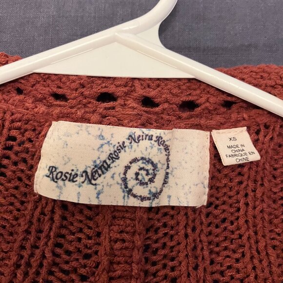 Boho knitted cardigan sweater. - Picture 5 of 10